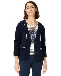 Olsen - Knit Hoodie Cardigan Sweater - Lyst