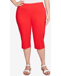 Ruby Rd. - Plus Size Ladder Hem Americana clamdigger Capri Pants - Lyst