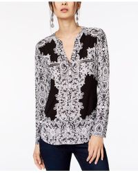 macys black tops