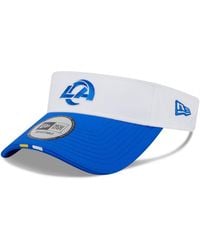 KTZ - White/royal Los Angeles Rams 2025 Nfl Training Camp Adjustable Visor Hat - Lyst