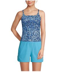 Lands' End - D-cup Chlorine Resistant Square Neck Tankini Swimsuit Top - Lyst