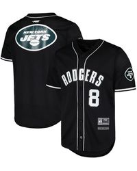 Pro Standard - Aaron Rodgers New York Jets Mesh Baseball Button-up T-shirt - Lyst
