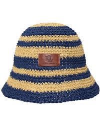 Ralph Lauren - Stripe Crochet Bucket Hat - Lyst