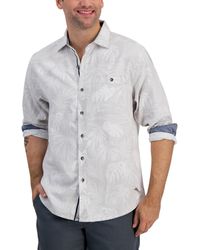 Tommy Bahama - Canyon Beach Cloudy Fronds Engineered Yarn-dyed Botanical-print Button-down Flannel Shirt - Lyst