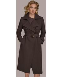 Donna Karan - Belted Notched-collar Trench Coat - Lyst
