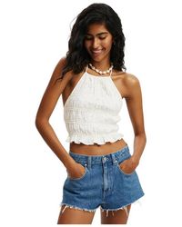 Cotton On - Multi Frill Detail Halter Top - Lyst