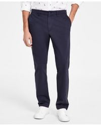 Nautica - Classic-fit Stretch Solid Flat-front Chino Deck Pants - Lyst