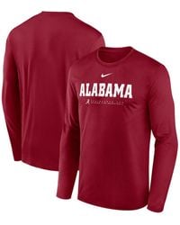 Nike - Alabama Tide 2025 Courtside Basketball Shootaround Legend Dri-fit Long Sleeve T-shirt - Lyst
