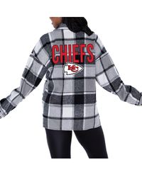 Gameday Couture - Kansas City Chiefs Fieldside Fun Plaid Button-up Overshirt - Lyst