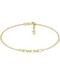 Giani Bernini Large Link Ankle Bracelet In 18k Gold-plated Sterling Silver & Sterling Silver, Created For Macy's - Metallic