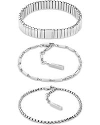 Calvin Klein - 3-pc. Set Stacked Bracelets - Lyst