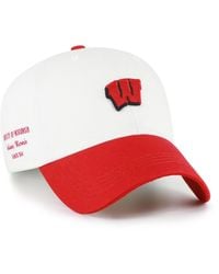 '47 - Wisconsin Badgers Clean Up Two-tone Adjustable Baseball Cap - Lyst