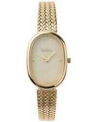 Breda - 'jane Tethered' Gold Mesh Bracelet Watch - Lyst