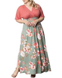 Kiyonna - Plus Size Havana Colorblocked Maxi Dress - Lyst