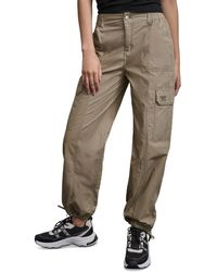 DKNY - Straight-leg High-waist Adjustable-cuff Cargo Pants - Lyst