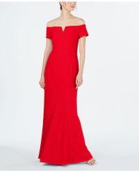 calvin klein off the shoulder sateen dress