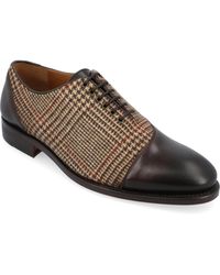 Taft - Paris Handcrafted Leather And Wool Asymmetrical Oxford Lace-up Dress Shoes - Lyst