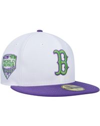 KTZ - Boston Red Sox Side Patch 59fifty Fitted Hat - Lyst