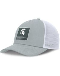 Nike - Silver/white Michigan State Spartans 2025 On-field Rise Engineered Trucker Adjustable Hat - Lyst