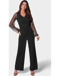 Bebe - V-neck Jumpsuit - Lyst
