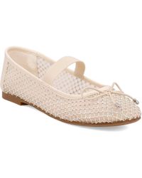 MIA - Unica Mary-jane Rhinestone Mesh Flats - Lyst
