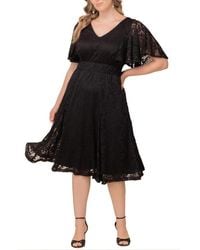 Kiyonna - Plus Size Camille Lace Cocktail Dress - Lyst