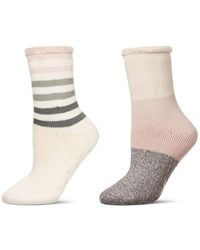 Memoi - 2 Pair Pack Thermal Crew Socks - Lyst