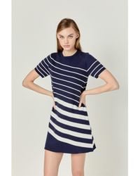English Factory - Multi Stripe Mini Dress - Lyst