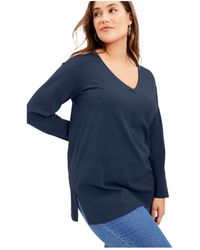 June + Vie - June + Vie June + Vie Long-sleeve V-neck One + Only Tunic - Lyst