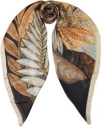 Elizabetta - Debora Floral-print Silk Rolled-hem Scarf - Lyst