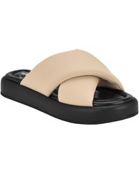 Calvin Klein - Evey Criss-cross Slip-on Sandals - Lyst