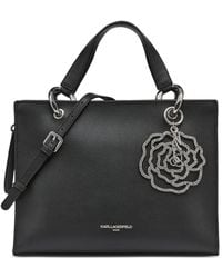 Karl Lagerfeld - Monet Medium Leather Crossbody Satchel - Lyst
