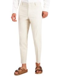 INC International Concepts Slim-fit Linen Blend Suit Pants, Created For Macy's - Natural