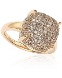 SUZY LEVIAN NEW YORK - Suzy Levian Sterling Silver Cubic Zirconia Puff Ring - Lyst