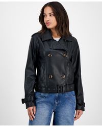 Steve Madden - Belted Faux-leather Jacket - Lyst