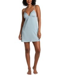 MIDNIGHT BAKERY - Marion Lace-trim Satin Chemise - Lyst