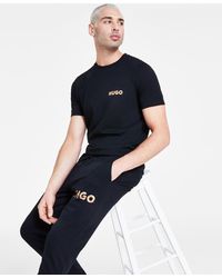 HUGO - By Boss Regular-fit Logo Graphic T-shirt - Lyst
