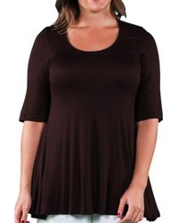 24seven Comfort Apparel - Plus Size Tunic Top - Lyst