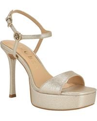 Guess - Hendora Leather Platform Stiletto Dress Sandals - Lyst