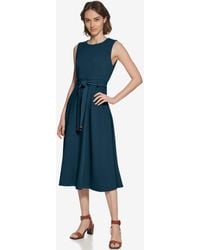 Calvin Klein - Sleeveless Midi A-line Dress - Lyst