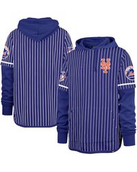 '47 - New York Mets Pinstripe Double Header Pullover Hoodie - Lyst