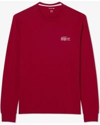 Lacoste - Small Croc Thermal Long Sleeve T-shirt - Lyst