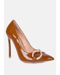 Rag & Co - Cocktail Buckle Embellished Stiletto Pump Shoes - Lyst