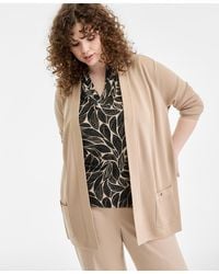 Anne Klein - Plus Size Malibu Open-front Cardigan - Lyst