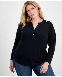 INC International Concepts - Plus Size Long-sleeve Top - Lyst