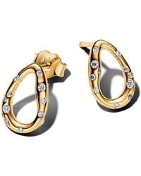 PANDORA - Stone-set Oval Stud Earrings - Lyst