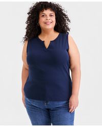 Style & Co. - Plus Size Split-neck Tank Top - Lyst