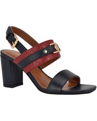 Tommy Hilfiger - Sylvier Block Heel Sandals - Lyst