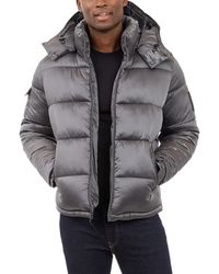 Michael Kors - Heavyweight Metallic Finish Hooded Puffer Jacket - Lyst