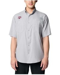 Columbia - Texas A&m aggies Pfg Tamiami Omni-shade Button-down Shirt - Lyst